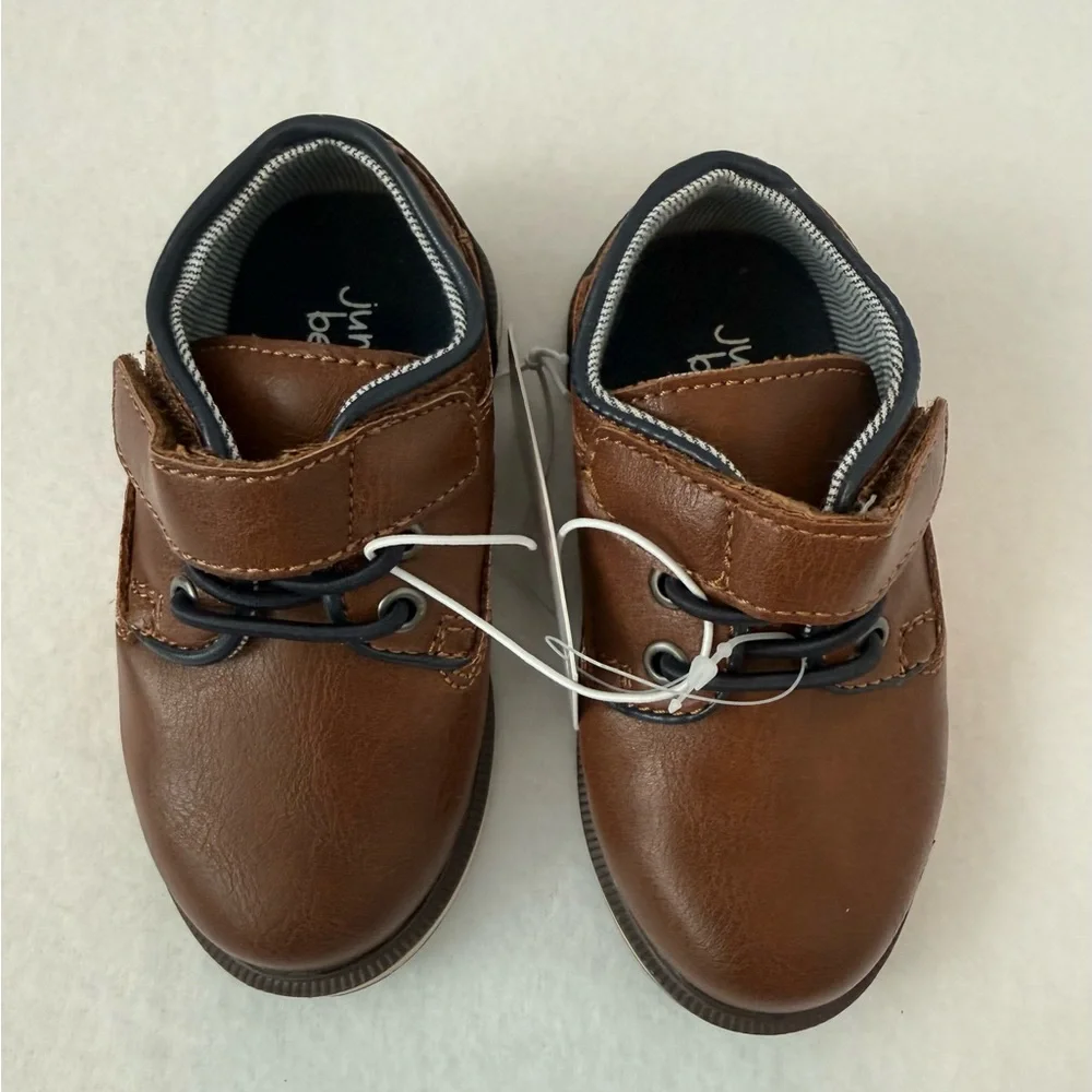 NWT- Cognac Faux Laceup Boys Toddler Portocognac Size 5 Shoes